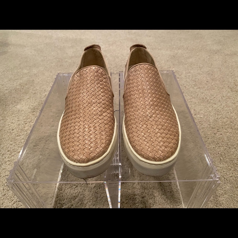 The Flexx Sneak Name Woven Sneakers - Beige Breathable Leather - Sz 9